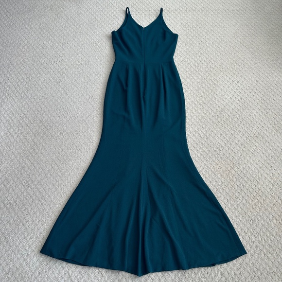 Dress The Population Iris Sleeveless Mermaid Gown New Pine L Holidays Formal - Picture 9 of 15